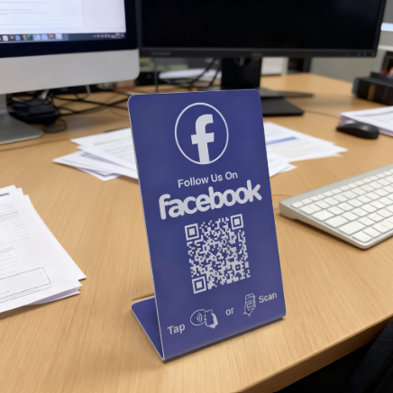 Tarjeta NFC Facebook de sobremesa