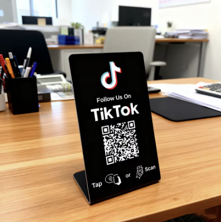 Tarjeta NFC TikTok de sobremesa